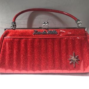 Lux de Ville Red sparkle starburst kiss lock💋